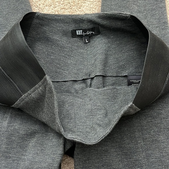 Kut from the Kloth High Rise Skinny Ponte Knit Elastic Panel Leggings Size Large - Picture 6 of 9